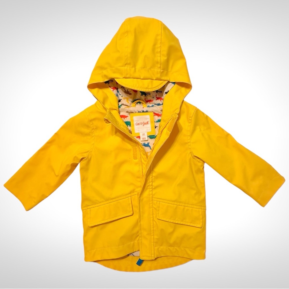 Toddler Classic Yellow Dinosaur Raincoat